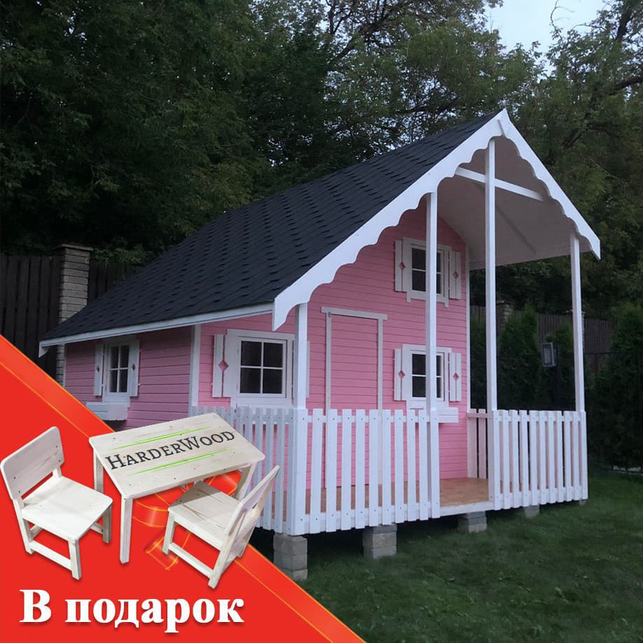 Домик с верандой 300×400 · с покраской