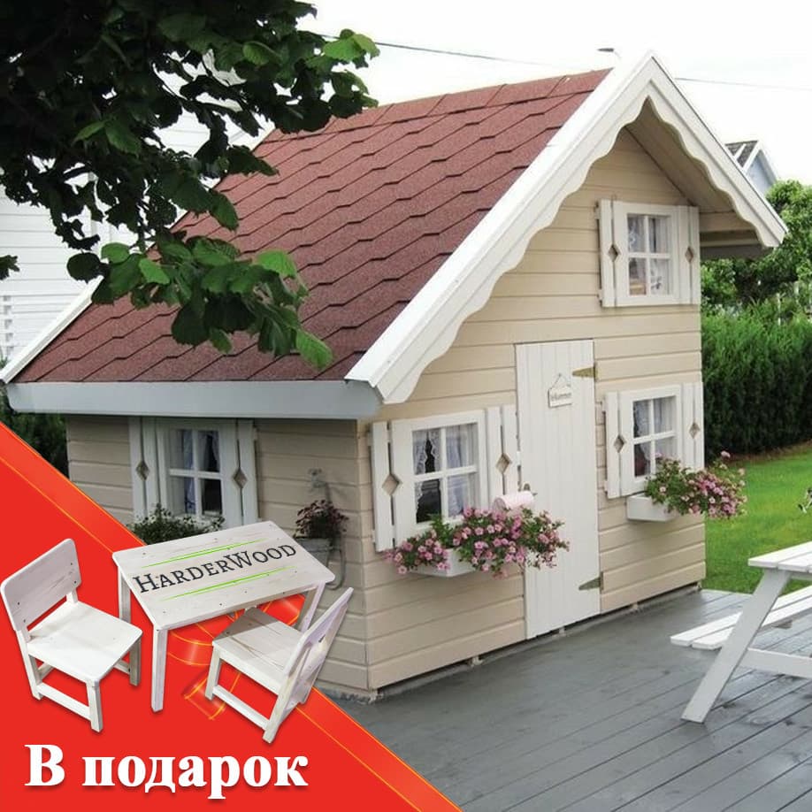 Домик со вторым этажом 300×300 · с покраской